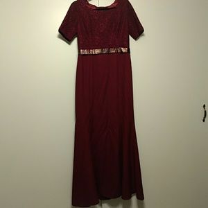 Custom Made Burgundy Gown